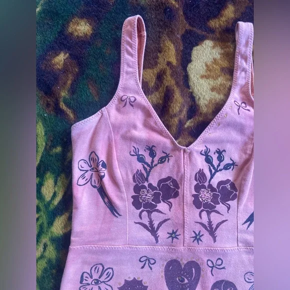 Serpent & Bow Madder Root Dyed Leotard underwear swimsuit - Picture 5 of 15